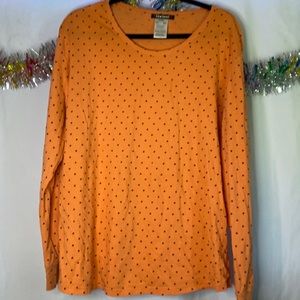 Y2K Orange Heart shirt